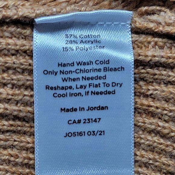 NWOT Talbots Tan Knit Sweater Sz MP - Picture 6 of 7